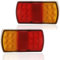 Yuanjoy 2 pcs 12V LED Rückleuchten - E-Prüfzeichen LKW KFZ-Anhängerbeleuchtung Rücklichter Rücklicht Heckleuchte Satz - mit Bremslicht/Blinker/Positionslicht