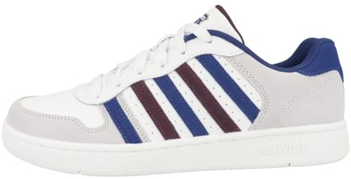 K-Swiss Court Palisades Herren Turnschuh, White Blue Sodalite, 41 EU