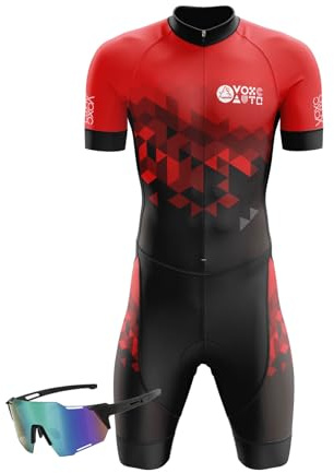 VOXCAUTQ 2025 Men's MTB Triathlon Tri Suit Quick-Drying Cycling Skinsuit,For Cycling Training Road Bike Top Cycling Clothing, Duathlon,TriSuit for Cycling (8,XL)