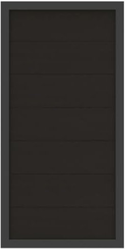 HORI Rahmenzaun WPC Sichtschutz Stecksystem Zaun Garten Gartenzaun Lamellenzaun Windschutz Zaunelemente I 90 x 180 cm I Anthrazit