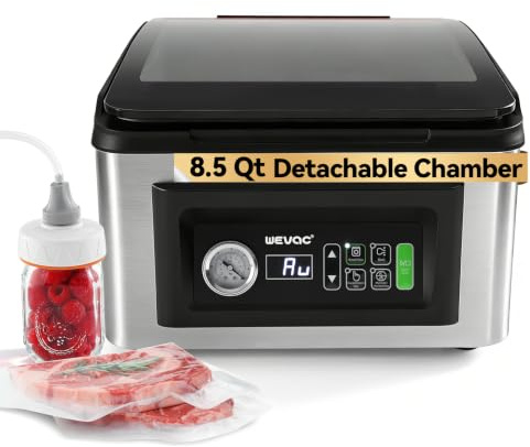 Wevac 12 Chamber Vacuum Sealer, 8.5 Qt, Auto Vacuum Sensing for Food