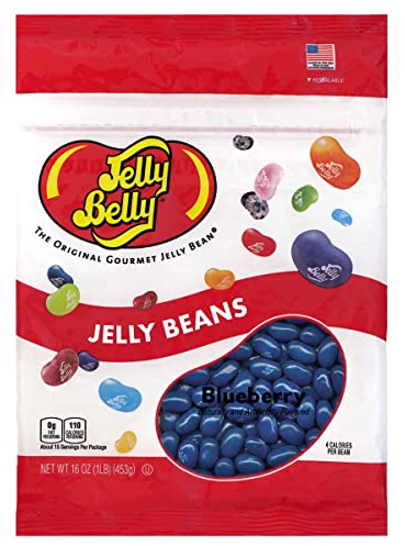 Jelly Belly Blueberry Jelly Beans - 1 Pound (16 Ounces) Resealable Bag - Genuine, Official, Straight from the Source