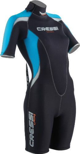 CRESSI Med 2,5 mm Frauen 'S Back Zip Neoprenanzug Shorty M blau/schwarz