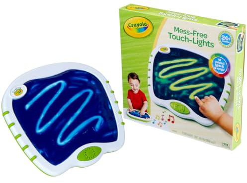 Crayola Toddler Touch Lights, Musical Sensory Toys for Toddlers, Essential Easter Basket Stuffers & Gifts, Light Up Drawing Pad, Mess Free Painting, Travel Activity, 2+