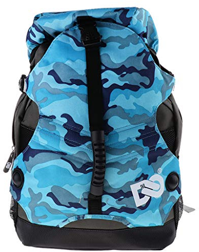 SM SunniMix Mochila De Patines De Hielo/En Línea/con Ruedas - Bolsas De Patinaje Grandes para Llevar Patines De Hielo, Patines De Ruedas, Artículos Deportivos - Azul, Tal como se Describe