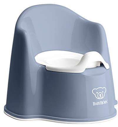 BabyBjörn Topfstuhl, Graublau/Weiß