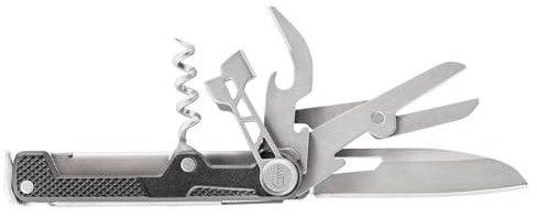 Gerber Taschenmesser mit 8 Funktionen, Multitool mit glatter Klinge, ArmBar Cork, Dunkelgrau, Edelstahl/Aluminium, 31-003829, Onyx