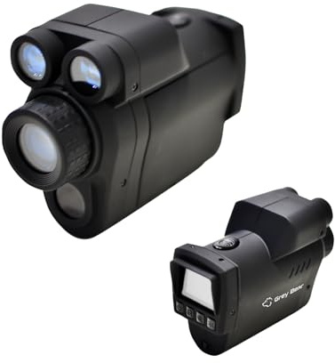 Grey Bear Night Vision Compact Plus I Infrared Monocular Rangefinder I 6X Magnification I Night Vision 132 yd I Rangefinder Distance 219 yd I Hunting I Hiking I Camping I Golfing I Wildlife