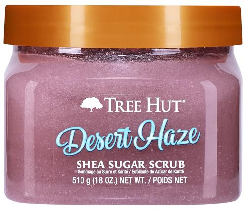 Tree Hut Desert Haze Shea Sugar Scrub | Peeling-Körperpeeling entfernt abgestorbene, trockene Haut für ein weiches und hydratisiertes Gefühl | pflegende essentielle Körperpflege | 532 ml