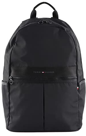 Tommy Hilfiger Herren TH Horizon Backpack AM0AM10266 Rucksäcke, Schwarz (Black)