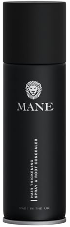 Mane Micro-Mineral Hair Thickening Spray & Root Touch Up Spray, Instant Volume & Root Cover Up for Thinning or Fine Hair, Lightweight Buildable Coverage for Men & Women, Ash Blonde, 200 ml