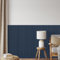 Reese Wandpaneele Dunkelblau | Kabelkanal 125 cm | Deckenpaneele | Wandverkleidung | kein Bohren | MDF