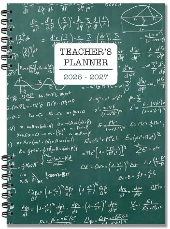 Cherry 2025-2026 Teacher's Planner | A5 Spiral Bound | Weekly Lesson Plans, Attendance, Grades & More | 120 Pages | Durable & Practicle Design | Sums Cover