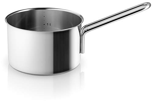 Eva Trio - Casserole en acier inoxydable - 1,8 l - 16 cm - Idéale pour les tâches moyennes telles que la cuisson des pâtes et du riz ou la préparation de sauces et de petites portions de soupe - Acier