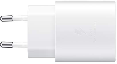 Samsung Caricatore USB C, adattatore CA 25 W Ultra Rapido, Ricarica Rapida, Samsung Caricabatterie Originale, Senza Cavo, Bianco