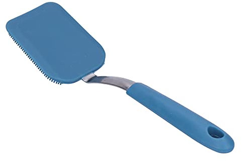 Brosse de Cuisine en Silicone et en Acier Inoxydable avec des Poils Doux et Durs, Une Poignée Suspendue pour Les Pots, Les Bols, Les Assiettes et Les Aliments Grillés