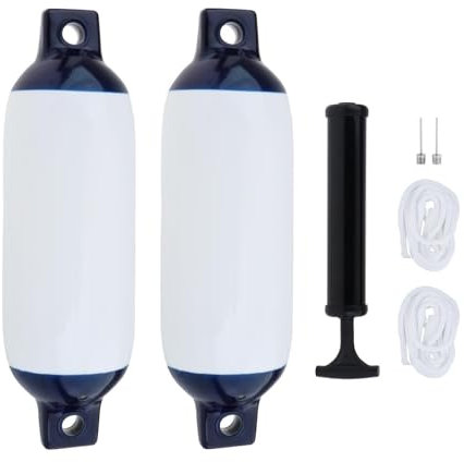 ZBORAVPIX Boa di Ancoraggio per Barca in PVC, Parabordi gonfiabili in PVC for Barche, Confezione da 2/3/4/6, 4,33x15,75 Pollici, ormeggio(2set Boat Fender)