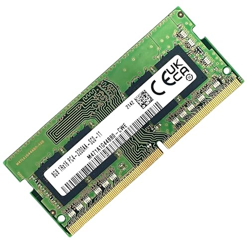 Memoria RAM 8GB DDR4 3200MHz PC4-3200AA Non-ECC Unbuffered 1.2V 1Rx16 Single Rank 260 Pin Módulo SODIMM para Ordenador Computadora Laptop Notebook PC Alto Rendimiento 51CH165_3200AA