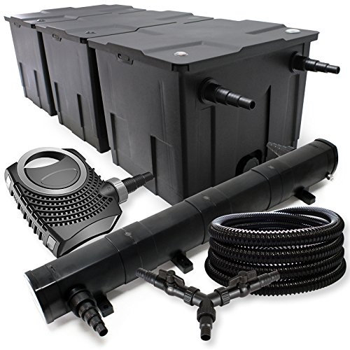 SunSun Kit Filtración estanque 90000l 72W clarificador neo10000 80W bomba 25m manguera