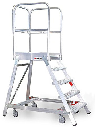 EuroLine Podesttreppe, einseitig begehbar 7-Stufen 5150106 AH 3.70 m