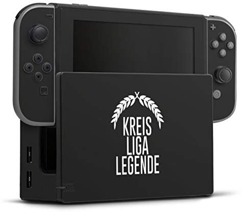 DeinDesign Skin kompatibel mit Nintendo Switch Folie Sticker Kreisliga Legende Fußballspruch