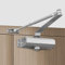 Gestänge-Türschließer, Verstellbar Türschließer mit Montageplatte und Gleitschiene für 600-1200 mm breite Tür