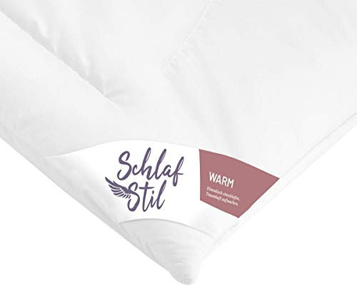 SCHLAFSTIL Faserbettdecke F400, Warm, Quallofil Premium 3D-Markenfaser Größe 240x220