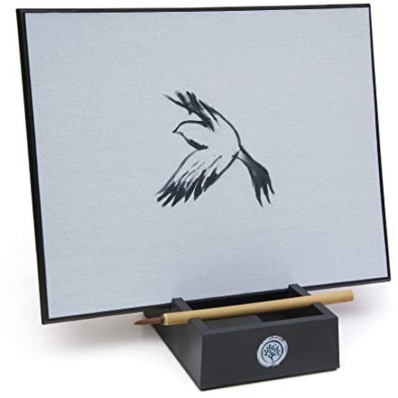 Zen Satori-Brett, groß, zum Malen mit Wasser, Meditation und Buddha-Achtsamkeit Praxis, ideal für Klassenzimmer, inkl. 3 Wasserbürsten