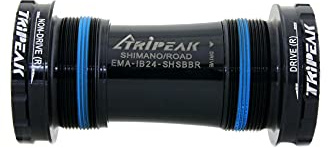 TRiPEAK Bottom Bracket BSA/ITA/C60/CR1/T47, with Steel Bearings for 24mm Shimano Hollowtech II Road/MTB Cranksets, Threaded BB Compatible with Trek, Giant, Specialized, Canyon, Campagnolo Frame