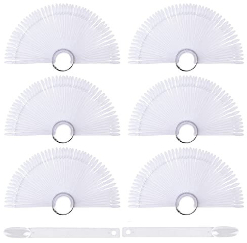 300pcs Nuancier Ongles Rond Presentoir Vernis à ongle nuancier Cartes de Couleur Nail Art Tips couleur Faux Ongles pour conception d'ongles de salon d'art