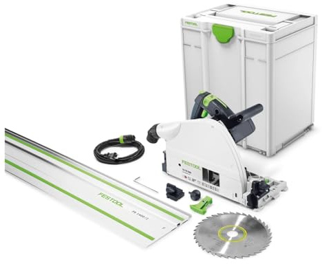 Festool TS 75 EQ-F-Plus-FS Plunge Cut Circular Track Saw with 75-Inch Guide Rail 576118+491503