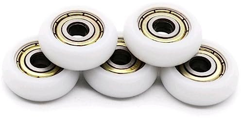 10PCS 608zz Bearing Coated POM Cashbox Roller Shutter 8mm*30mm*8.5mm Shower Glass Door Wheel