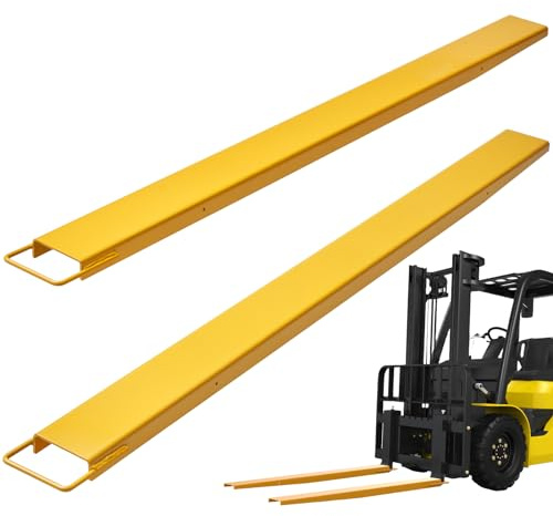 VEVOR Forche per Pallet Lunghezza 2130 mm Capacità Carico max. 1815 Tonnellate, Coppia di Forche per Movimentazione Carico da Benne Trattori Minipala Escavatori in Acciaio, Forche Compatibili 127mm
