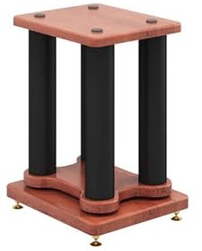 Soportes de madera para altavoces de cine en casa y altavoces satélite, soportes de monitor con diseño hueco para una mejor calidad de sonido, 1 pieza (25 x 30 x 40 cm)