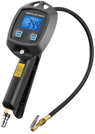 Manometro Presion Neumaticos Con boquillas de manguera de inflado, medidor de presión de neumáticos for automóvil, 0-255 PSI, 0-18 Bar, monitor de inflado, manómetro for neumáticos de motocicleta y bi