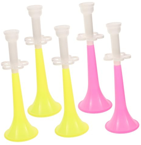 JOINPAYA 5 piezas Trompeta de Plástico Color Bocina para Eventos Deportivos Divertido Cuerno Animador Estadio Fiesta