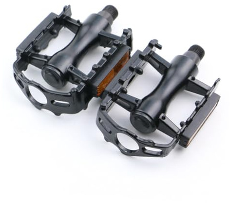 CLISPEED Mountain Bike Pedals Set Pair of Off-road Bike Track Pedals for Trekking Black and Heel Cushion Pads for Comfortable Riding Experience