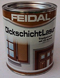 Feidal Dickschichtlasur , Farbton Ebenholz / v. Fachhandel / 2,5 L / Speziallasur äußerst wetter- und lichtbeständig,- stark wasserabweisend (mit Abperleffekt)