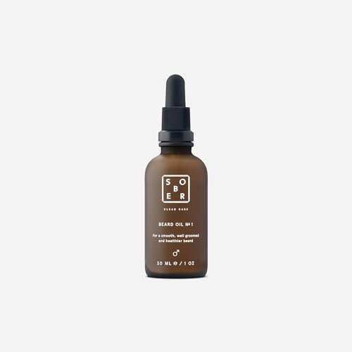 sober® | Beard Oil No. 1 | Veganes Bartöl | Natürliche Bartpflege für Männer mit kostbarem Argan-, Jojoba- und Avocadoöl