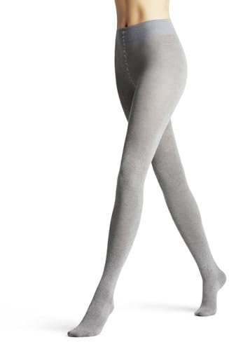 FALKE Damen Strumpfhose Family W Ti nachhaltige Baumwolle einfarbig 1 Stück, Grau Greymix 3399, 48-50