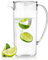 Youngever 2 Quarts Re-usable Plastic Pitcher with Lid, 1.9L Clear Plastic Pitcher Jug with Lid