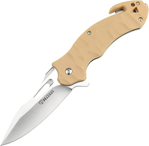 Harnds Conch Multifunktions fällkniv med 8Cr14MoV rostfritt stålblad - CK6115 (Khaki)