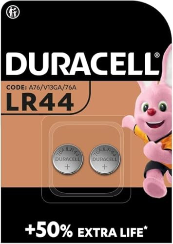 2X Duracell LR44 (1 Blister Da 2 batterie) 2 Pile (A76/V13GA/76A)