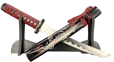 Brieföffner in Form Eines Japanischen Tanto mit Präsentations Ständer Tanto-Dolch – zur Dekoration oder als Praktisches Geschenk (HKS001RS)