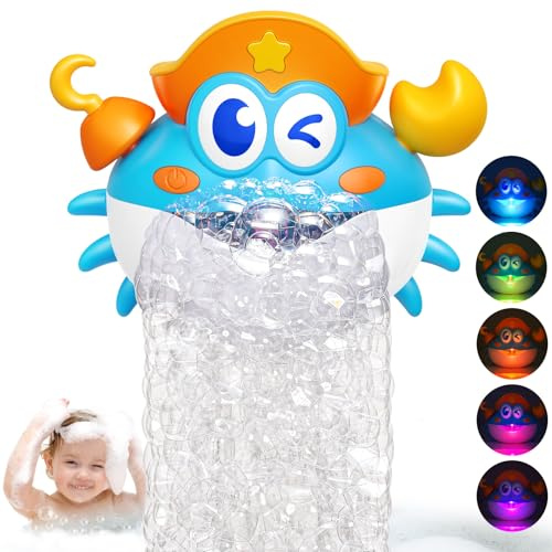 iKidiki Giochi Bambini 1 2 3 4 5 Anni, Giochi Bagnetto Neonato Regalo Bambino Bambina 1-5 Anni Granchio Tummy Time Giocattoli Bambino Bambina Giochi Vasca da Bagno Bambini Regali Compleanno Bambinis