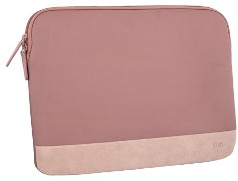 T'nB - Housse PC Portable Color-Blush, Mousse Mémoire de Forme 5 mm, Intérieur Soft Touch, Design Élégant, Compatible Jusqu'à 14 Pouces - Rose