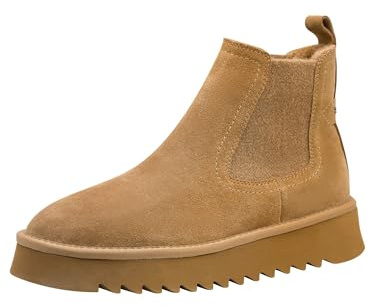 Tamaris Bottes plates pour femme, camel, 41 EU