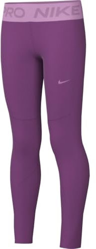 Nike Pro Therma-Fit Leggings Mit Mittelhohem Bund (Mädchen), Hot Fuchsia/Black/Beyond Pink, HF4674-518, XL