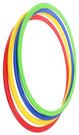 Happyyami 4 Anelli di Allenamento per Calcio Cerchi di Agilità per velocità E Coordinazione Allenamento Calcistico Resistente per Migliorare Fitness Atletica E Reattività