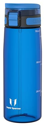 Super Sparrow Borraccia - 750ml - TouchSip Sportiva Bottiglia - Tritan Senza BPA, a Prova di Perdite - Borracce con Cannuccia Ideale per Scuola e Sport